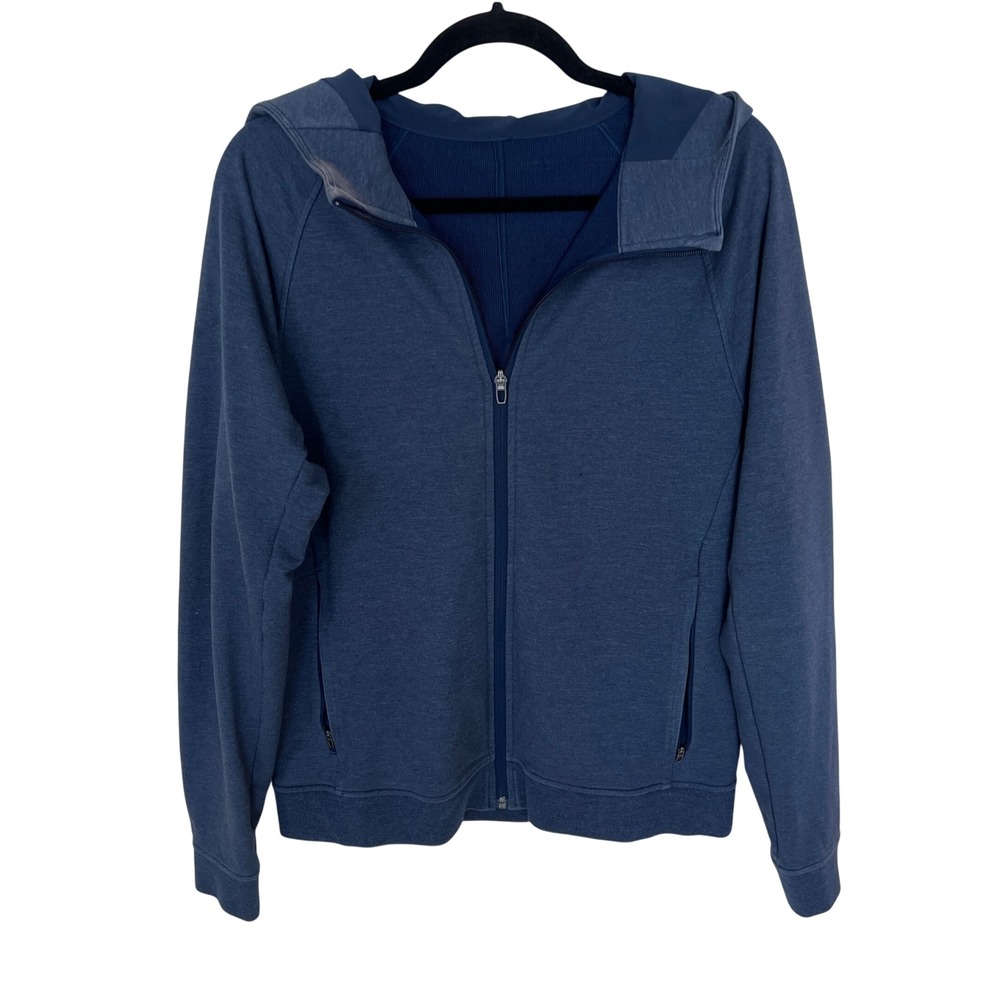 Lululemon Mens City Sweat Full Zip Hoodie Blue Heathered Size M